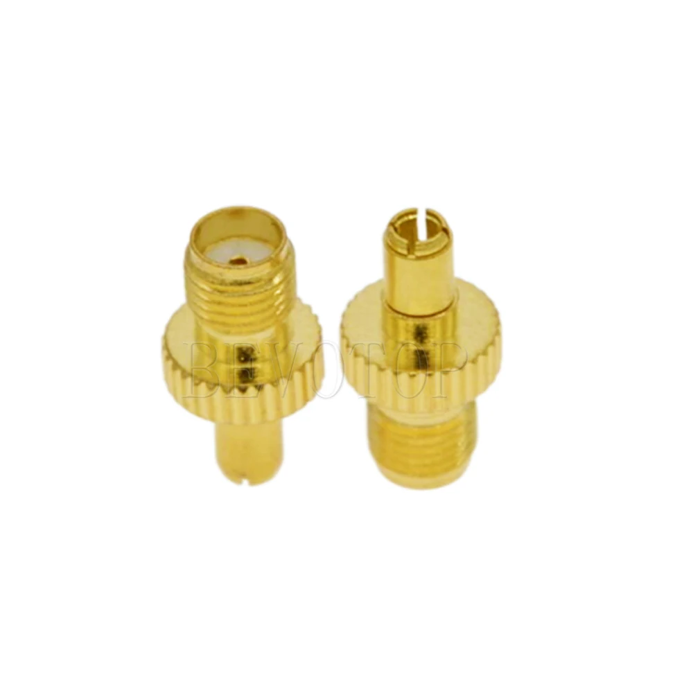 2Pcs/Lot SMA to TS9/CRC9 50 Ohm Straight RF Coaxial Adapter Coax Connector Gold Plated/Nickel Plated