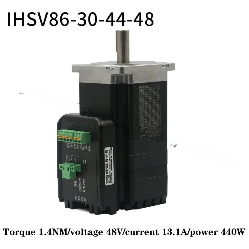 

Интегрированный серводвигатель переменного тока JMC 86 iHSV86-30-44-48, 440 Вт, привод постоянного тока 48 В, высокая скорость 3000 об/мин, крутящий момент 1.4 Нм, ток 13.1 А.
