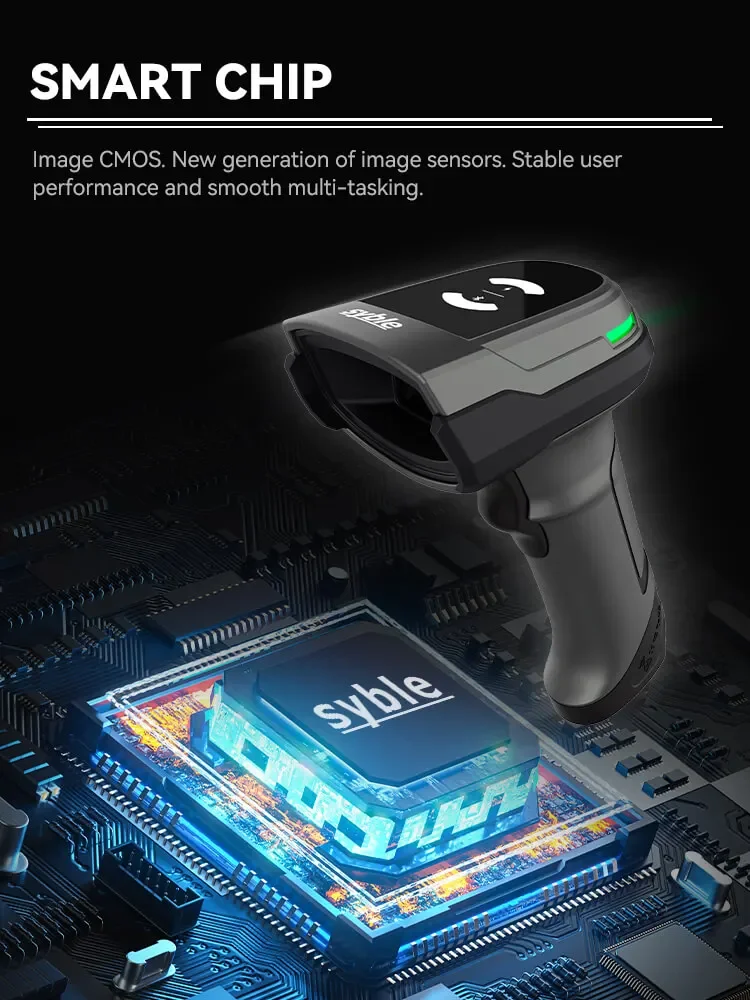 XB-D66 Syble New Item Supermarket 2D Price Checker Wireless Handheld Barcode Scanner with USB Dongle