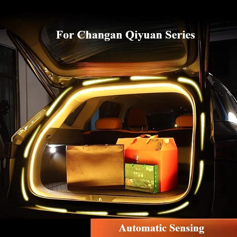 

For Changan Qiyuan Q07/A06/Q05/A07 Car Trunk Ambient Light Strips Automatic Sensing Special Running Water Lighting Accessories