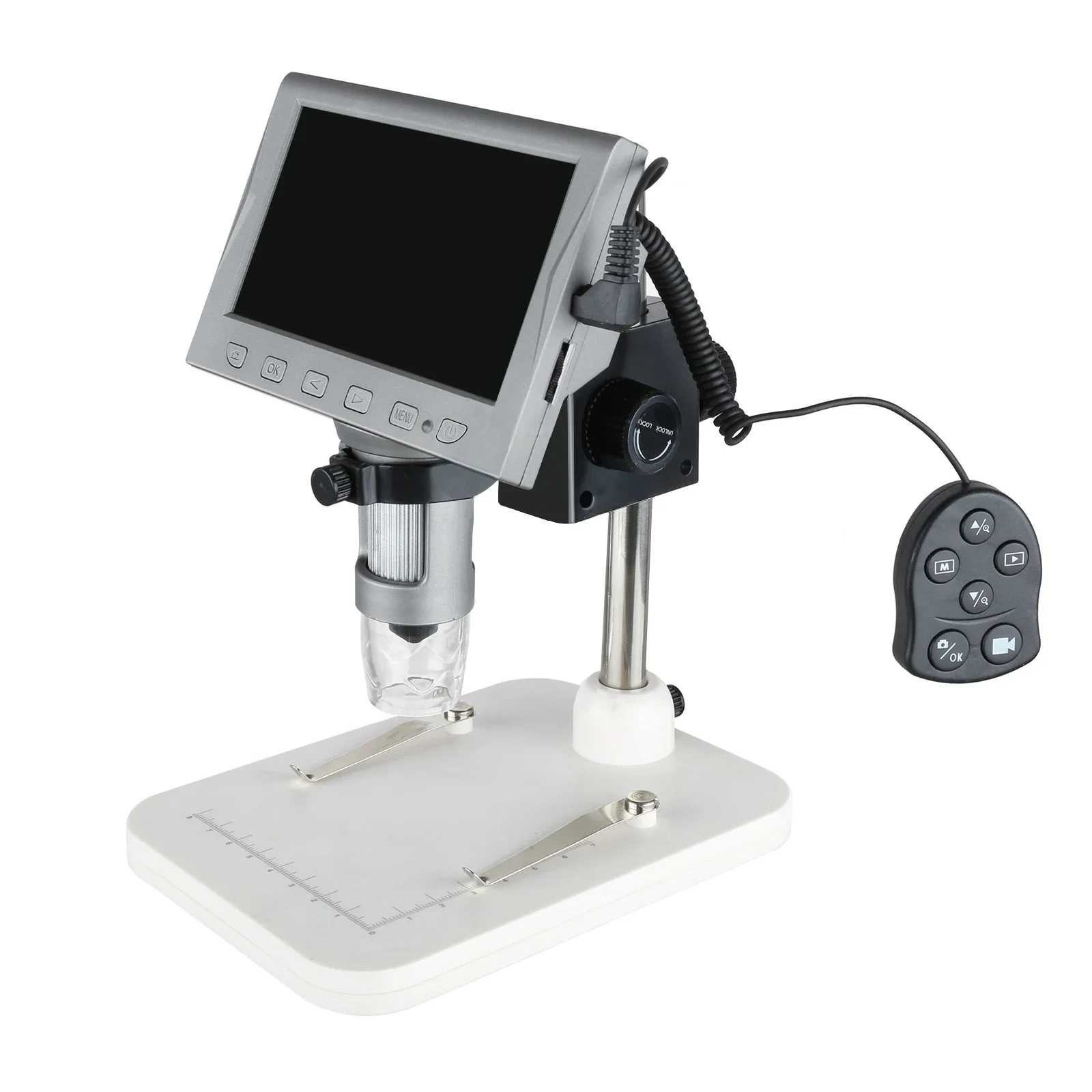 1000X HD 4.5 Inch LCD Screen Digital Microscope with wifi and microSD card slot including 8 LED