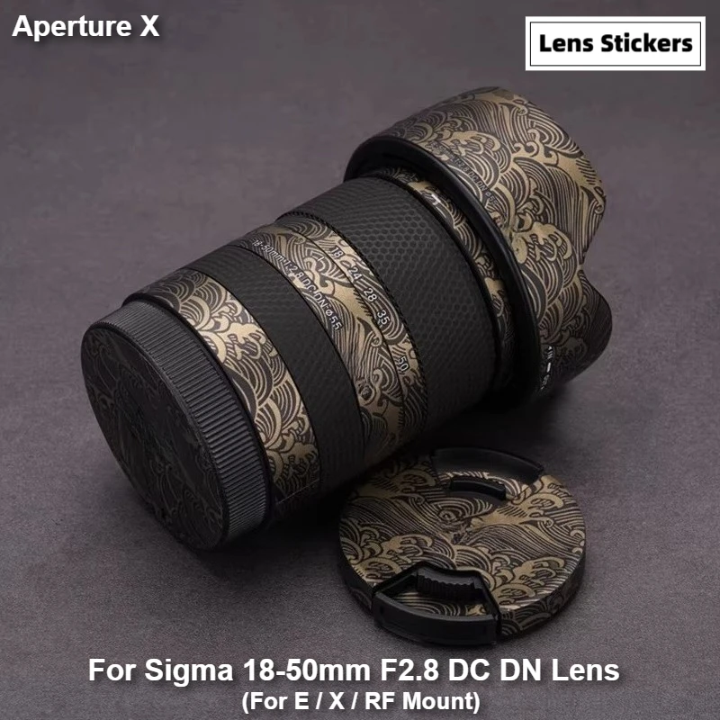 18-50mm F2.8 DC DN For E / X / RF Mount Lens Sticker Vinyl Wrap Film For Sigma 1850 Lens Body Protective Sticker Protector Coat