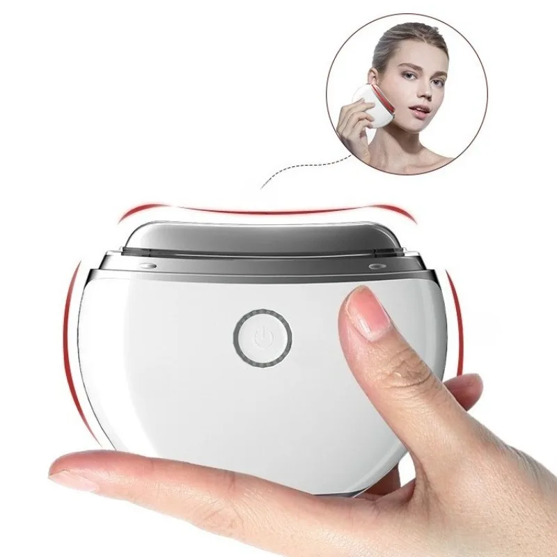 مكركرنت مدلك الوجه المحمولة أجهزة شد الوجه الاهتزاز الجمال أداة العلاج الطبيعي Guashas معدات العناية بالبشرة #3