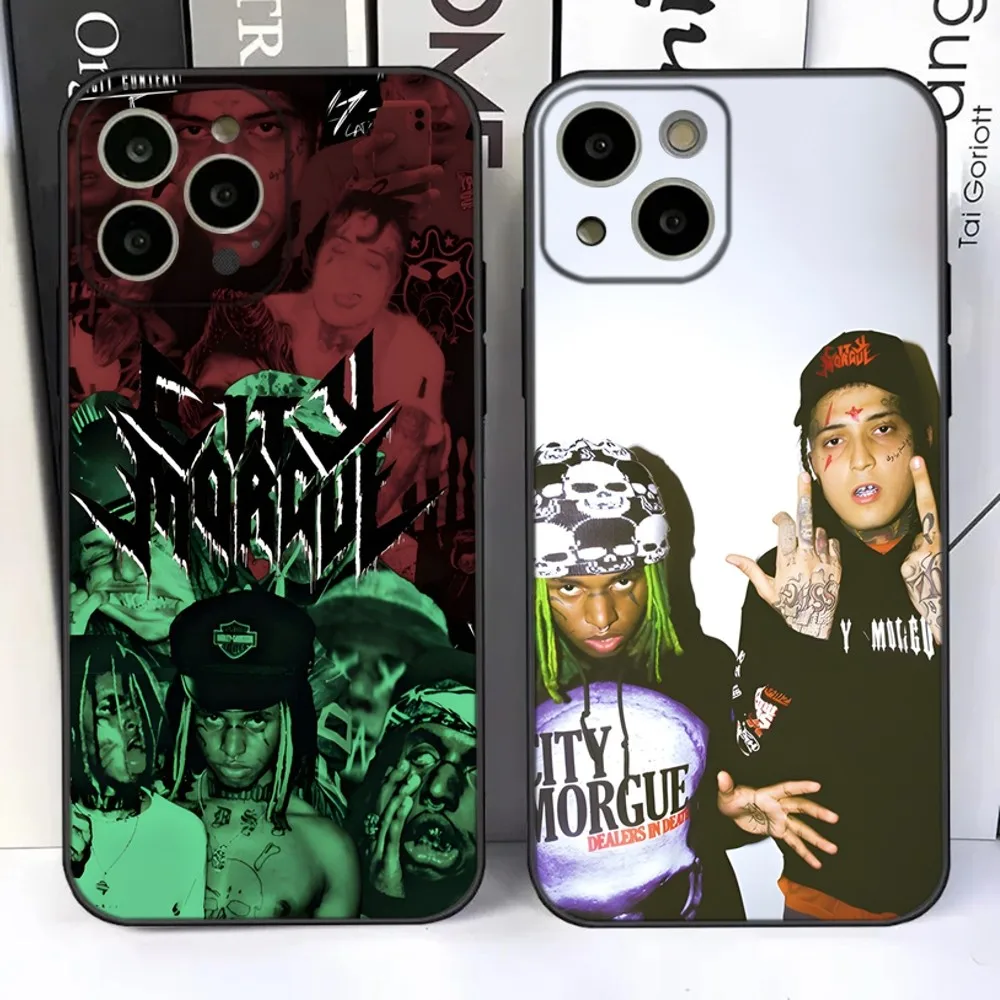 C-City Morgue Zillakami Phone Case For iPhone 15,14,13,12,11 Plus,Pro,Max,XR,XS,X,7,8 Plus,SE,Mini Silicone Soft