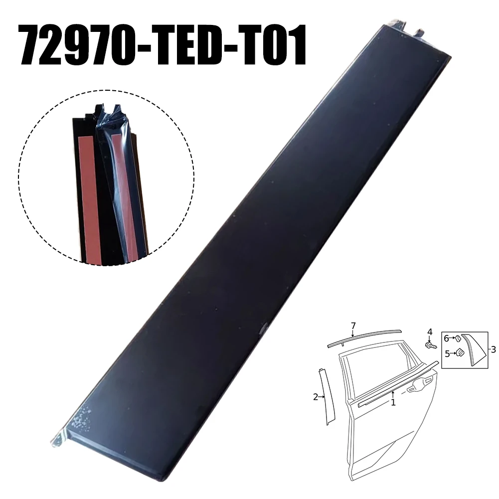 Left Rear Door Pillar Cover for Honda For Civic (2017 2021) Robust ABS Construction Replacement Part 72970 TED T01