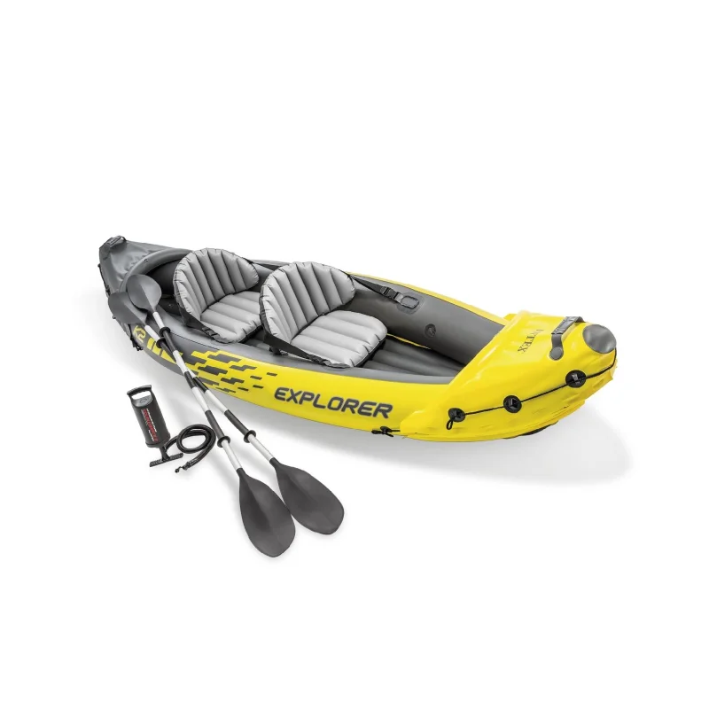 68307 K1 K2 Kayak Gonflable 2 Person Inflatable Fishing Boat Accessories with Paddles and Pump Pedal Kayak - view 2