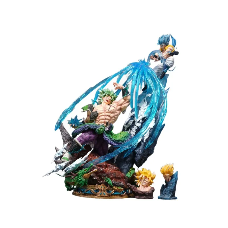 

50cm Dragon Ball - Yunqi Broly & Gogeta Dual-Head Figure Anime Figure Model Statue Collection Desktop Decoration Ornament Toys
