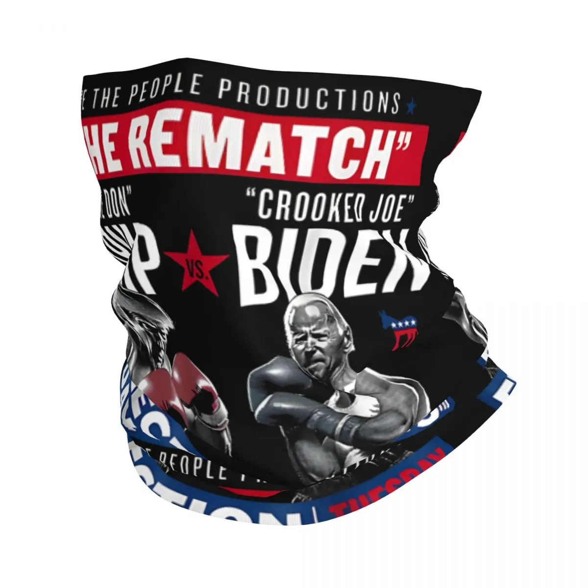 We The People Producton The Rematch Trump Vs Biden For Men, For Women Election Day 2024 Bandana Neck Cover Printed Motocross