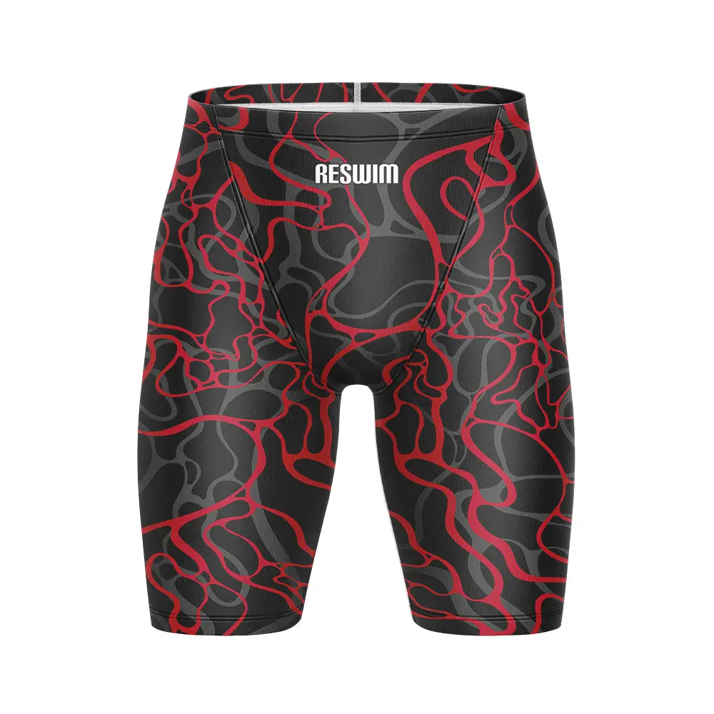 

2024 Men's Pro Swim Jammer Swimsuit Shorts Athletic Training Swimwear Swimming Trunks Beach Tights Shorts Quick Dry Bathing Suit