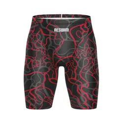 2026 Men's Pro Swim Jammer Swimsuit Shorts Athletic Training Swimwear Swimming Trunks Beach Tights Shorts Quick Dry Bathing Suit
