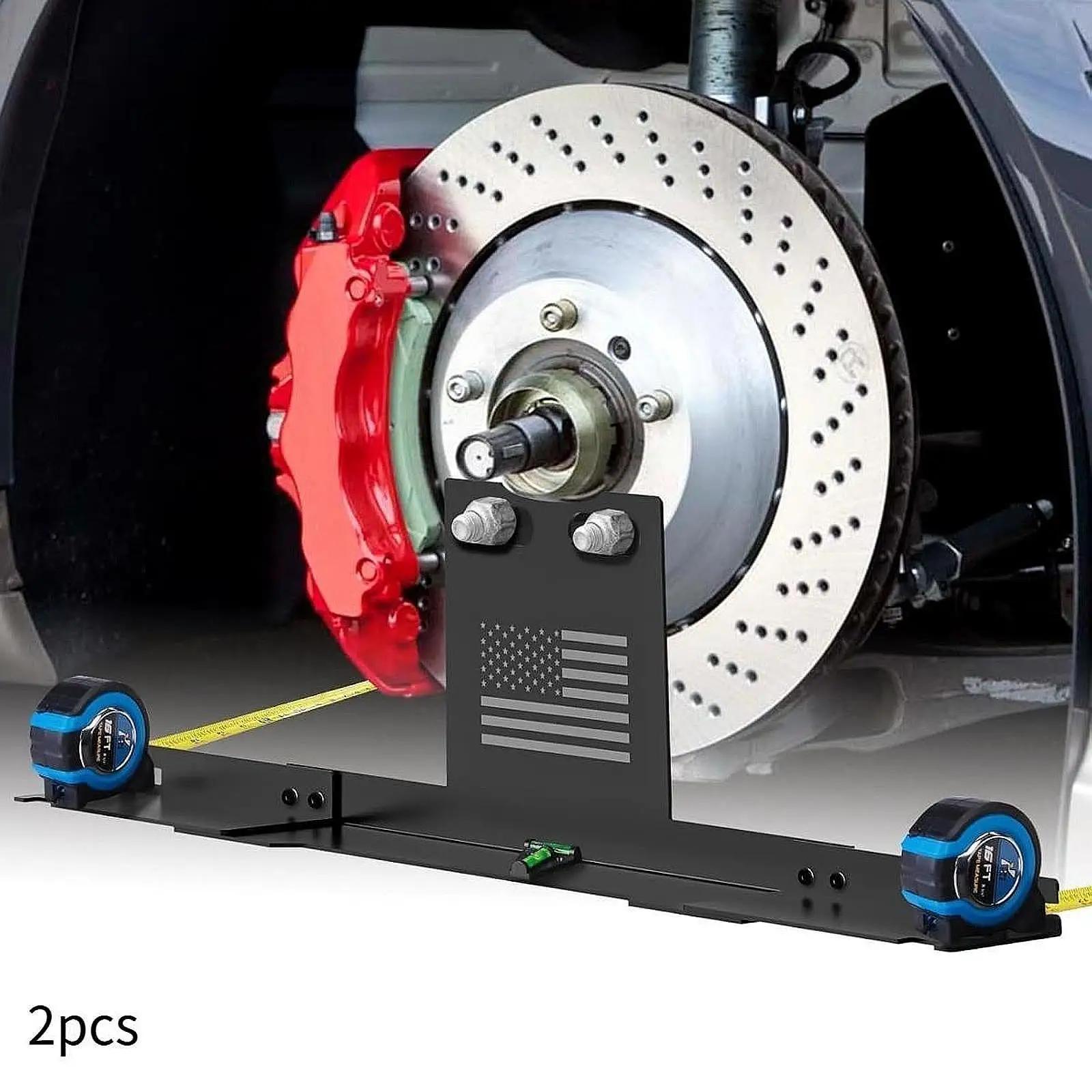 

2 Set Wheel Alignment Tool Kit Easy to Use Efficient with Tape Measures