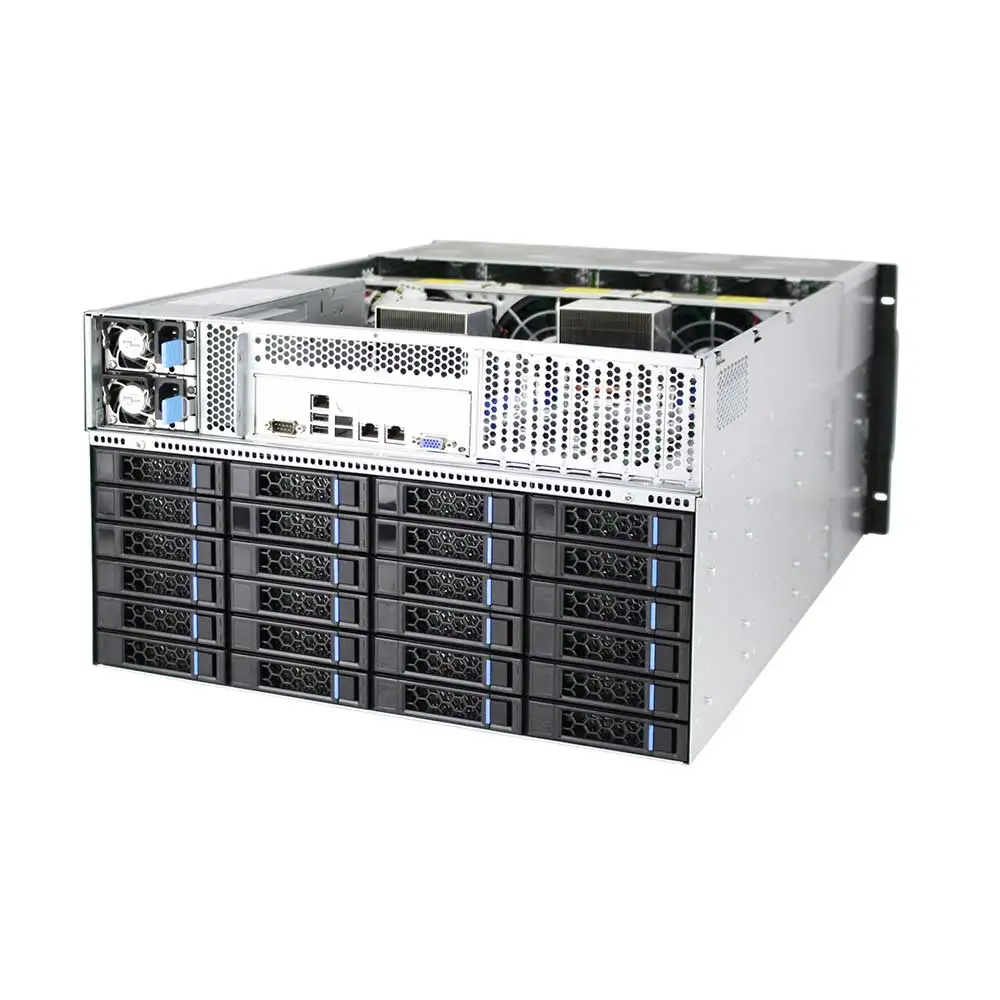 Caixa de servidor Hotswap de montagem em rack 6U Chassi de servidor de armazenamento 48 caixa de disco rígido. Chassi vazio