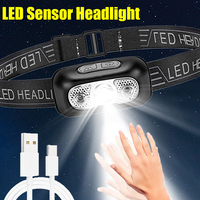 Portable Mini LED Headlamp USB Rechargeable Body Motion Sensor Headlight Outdoor Camping Fishing Light Powerful Torch Head Lamp