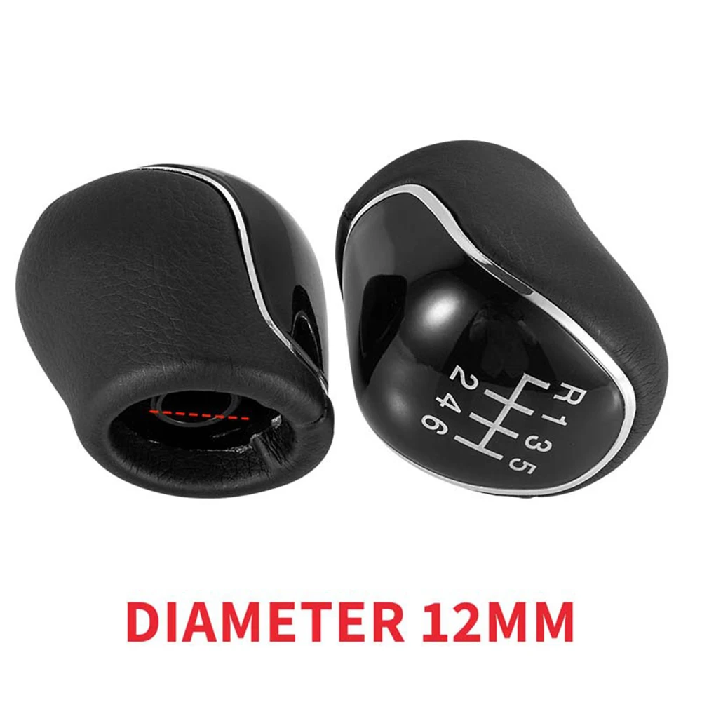 Gear Knob Set Gear Shift Gaiter Leather And Plastic Smooth Shifting Enhanced Visual Appeal High-quality Materials Black Color