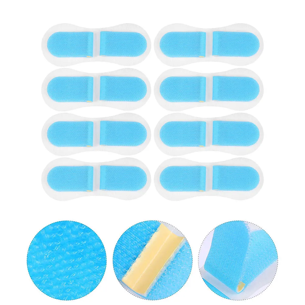 

8pcs Fixation Stickers Universal Size Skin-Friendly Breathable Nylon Easy Apply No Tape Needed For Daily Bathing Sleeping