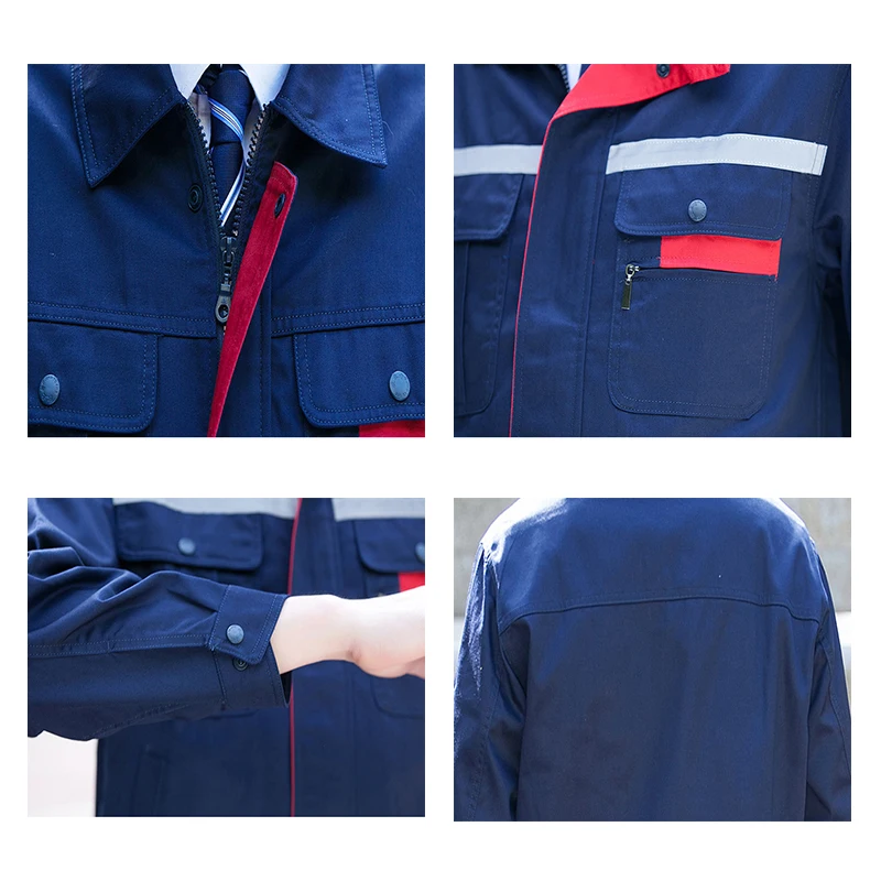 Household Worker Work Coat for Cleaning Blouses Car Repairmen Welding Work Clothes Workshop Set Construction Reflective Uniform