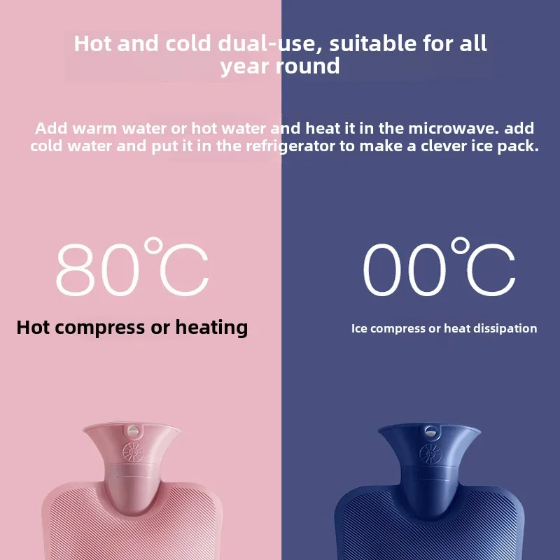 Hot Water Bottle Filled with Water for Women Large Hot Compress Belly Warmer Small Portable Water Filled Hand Warmer flushing image 4