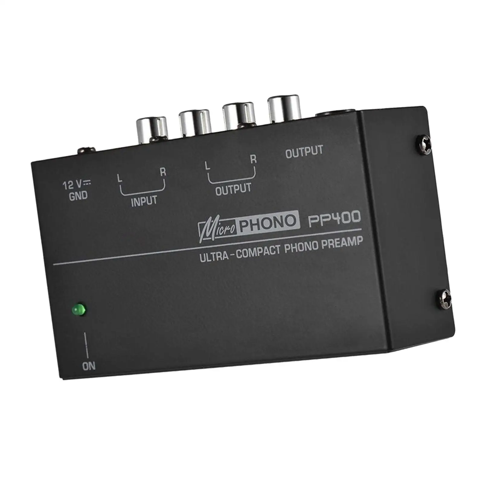 Phono Preamp Mini Stereo Audio Preamplifier 12V Adapter Low Noise Compact Turntable Amplifier for Speakers Computers Amplifiers