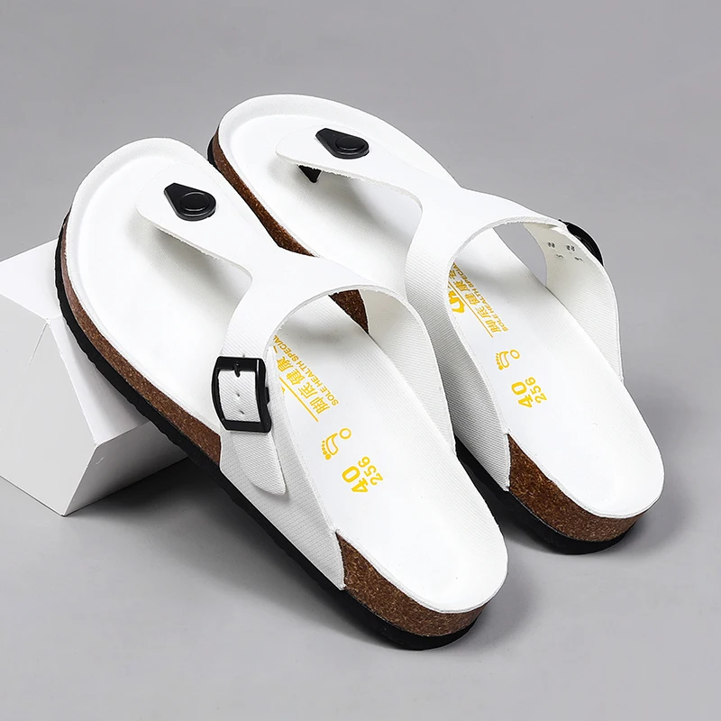 Mens Summer Sandals Casual Leather Beach Slippers Outdoor Male Flip Flops Breathable Half Drag Lightweight Lazy Shoes New Slides