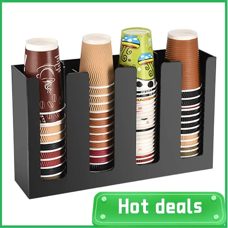 

AC62-1 Piece Coffee Cup And Lid Organizer Disposable Paper Cup Holder Dispenser Black