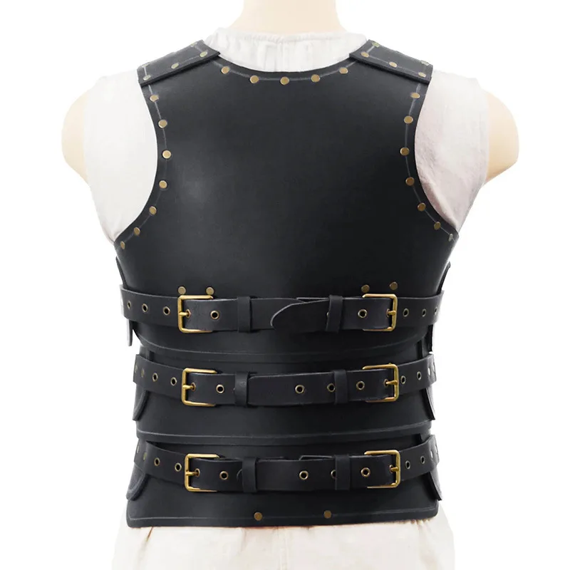 Colete Ajustável Estilo Gladiador Medieval Samurai Armadura Steampunk Fantasia de Halloween Cosplay