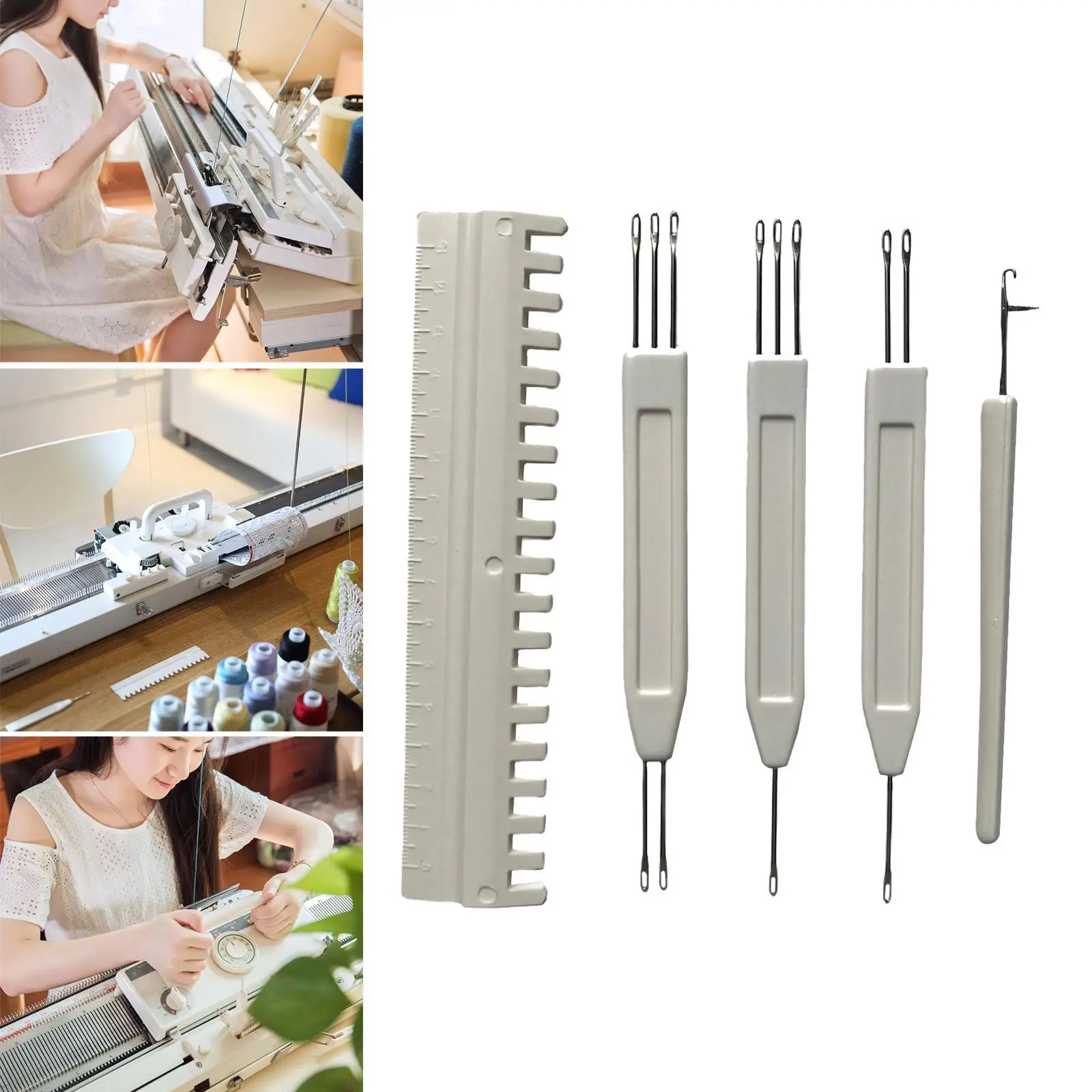 5Pcs Transfer Tool Wool Yarn Knitting Latch Tool Set for Brother E55 SK280