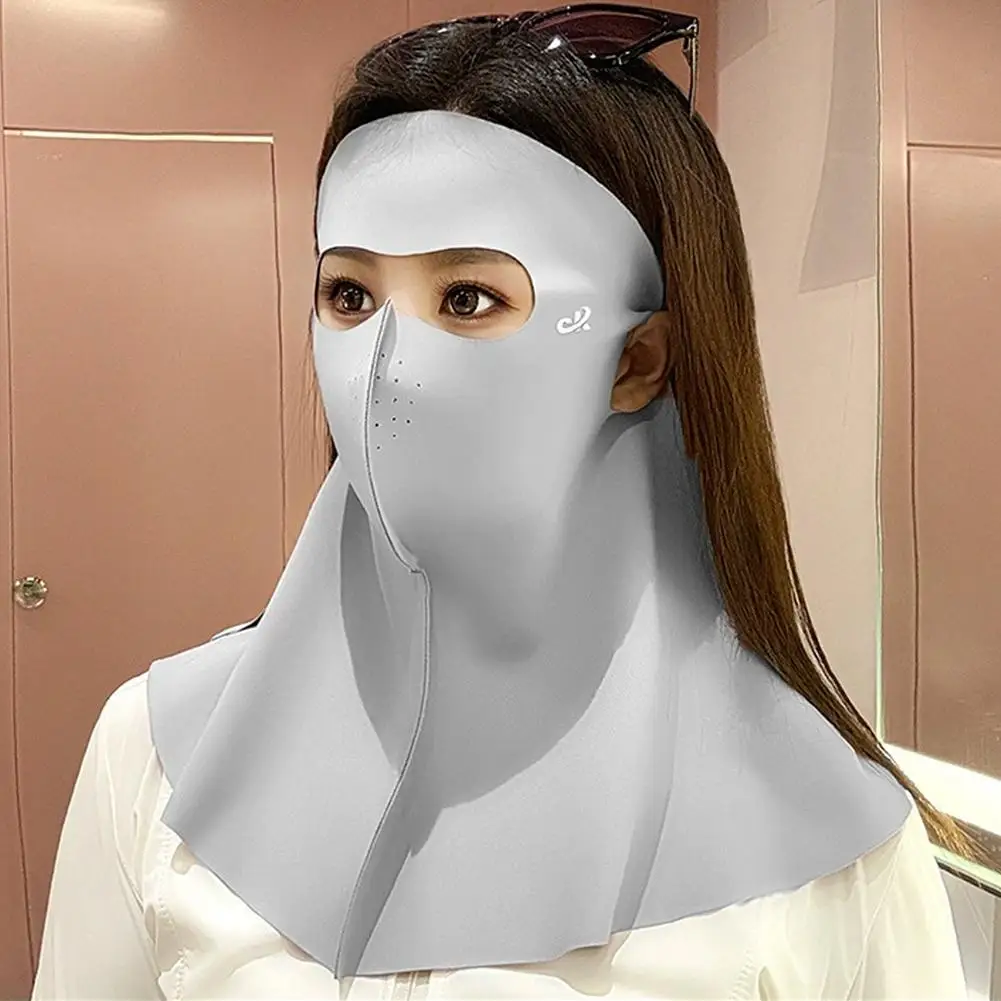 Fashion Ice Silk Sun Protection Mask with UPF50+ for Ultimate UV Protection and 3D Anti-UV Neck Scarf for Summer Fashion Trends image 2