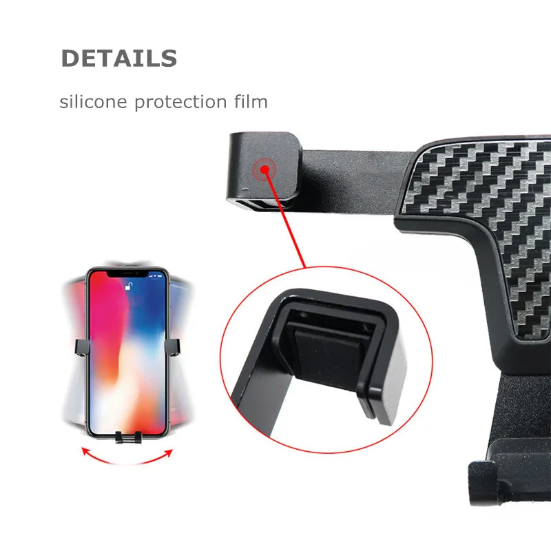 Phone Holder for VW Volkswagen Touareg 2019-2023 Air Vent Mount Mobile Phone Bracket Stand Support Accessories