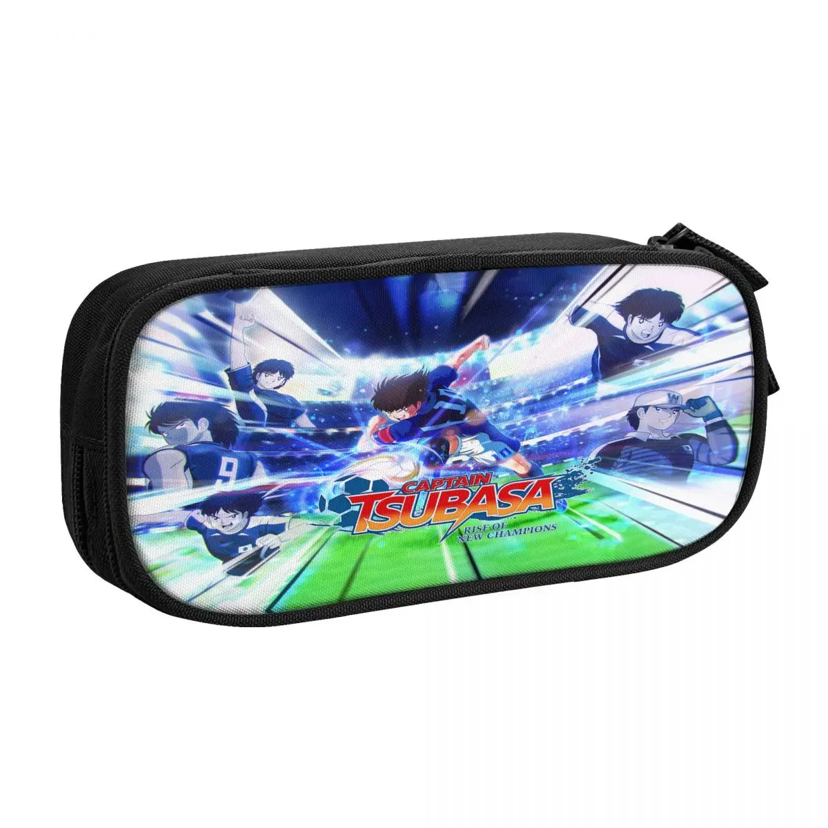 Custom Captain Tsubasa Kawaii Pencil Case Boys Gilrs Large Capacity Anime Boy Football Motion Pencil Pouch Student School