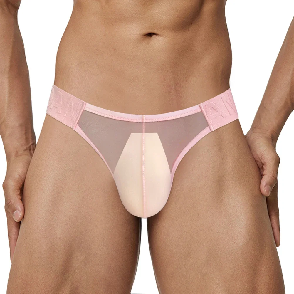 

New Mens Sexy Transparent Mesh Lingerie Low Waist Pouch Briefs Underwear Underpants Lightweight Fitness Breathable Male Briefs
