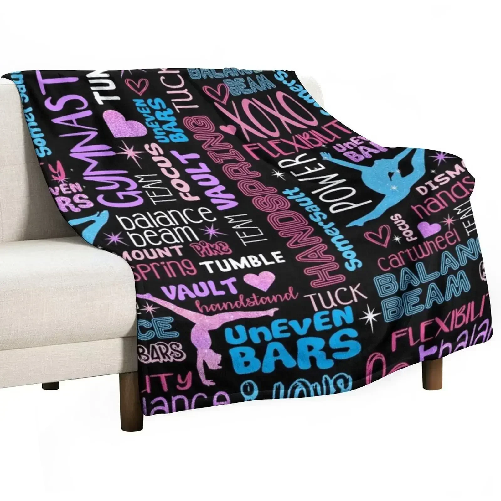 I love Gymnastics Throw Blanket For Decorative Sofa Luxury St Summer decorative bed plaid Retros Blankets