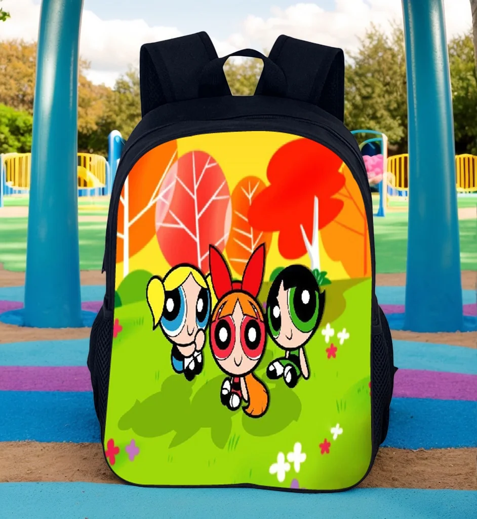 

Miniso New The Powerpuff Girls Backpack Kids Cute Cartoon Book Bag-Student Back to School Knapsack Casual Daypack