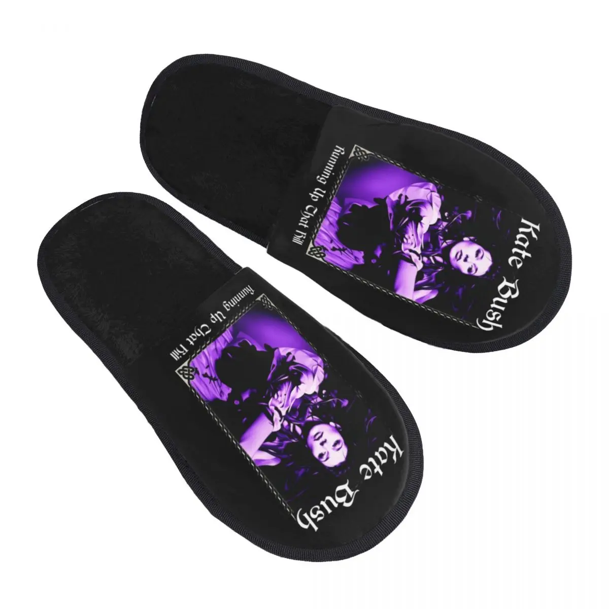 

Custom Kates Bush Catherine Bush Soft Memory Foam House Slippers Women English Singer Comfy Warm Anti-Skid Slipper
