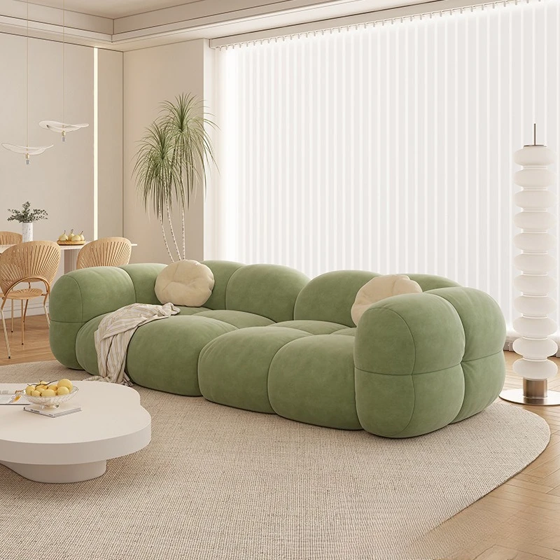 Zestaw sof z tkaniny do salonu