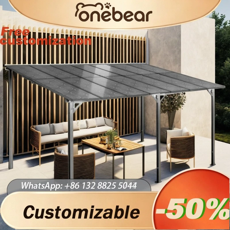 Any Size Custom Aluminum Hardtop Gazebo Heavy Duty UV Resistant Waterproof All Season Durable Outdoor Patio Yard Shelter Kit