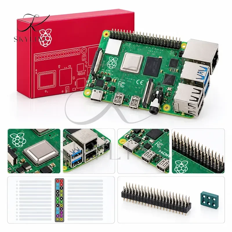 For Raspberry Pi 4B 1GB 2GB 4GB 8GB Development Board Programming AI Starter Kit Python Single Motherboard