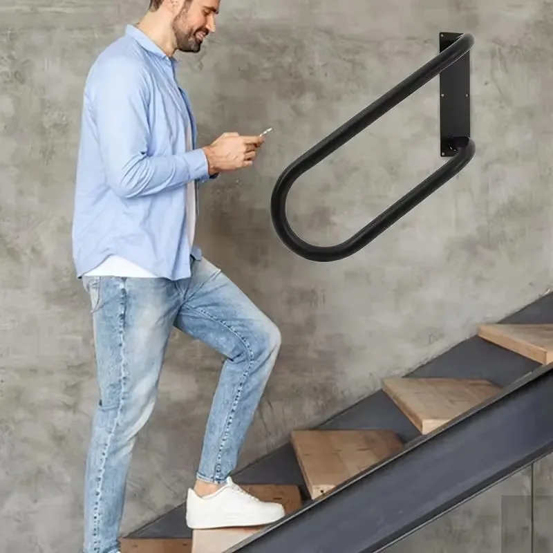 Stairs Grab Rails Wall Mounted Hand Railing Outdoor Disability Safety Mobility Handrail for 1-3 Stepladders Bathroom Armrest