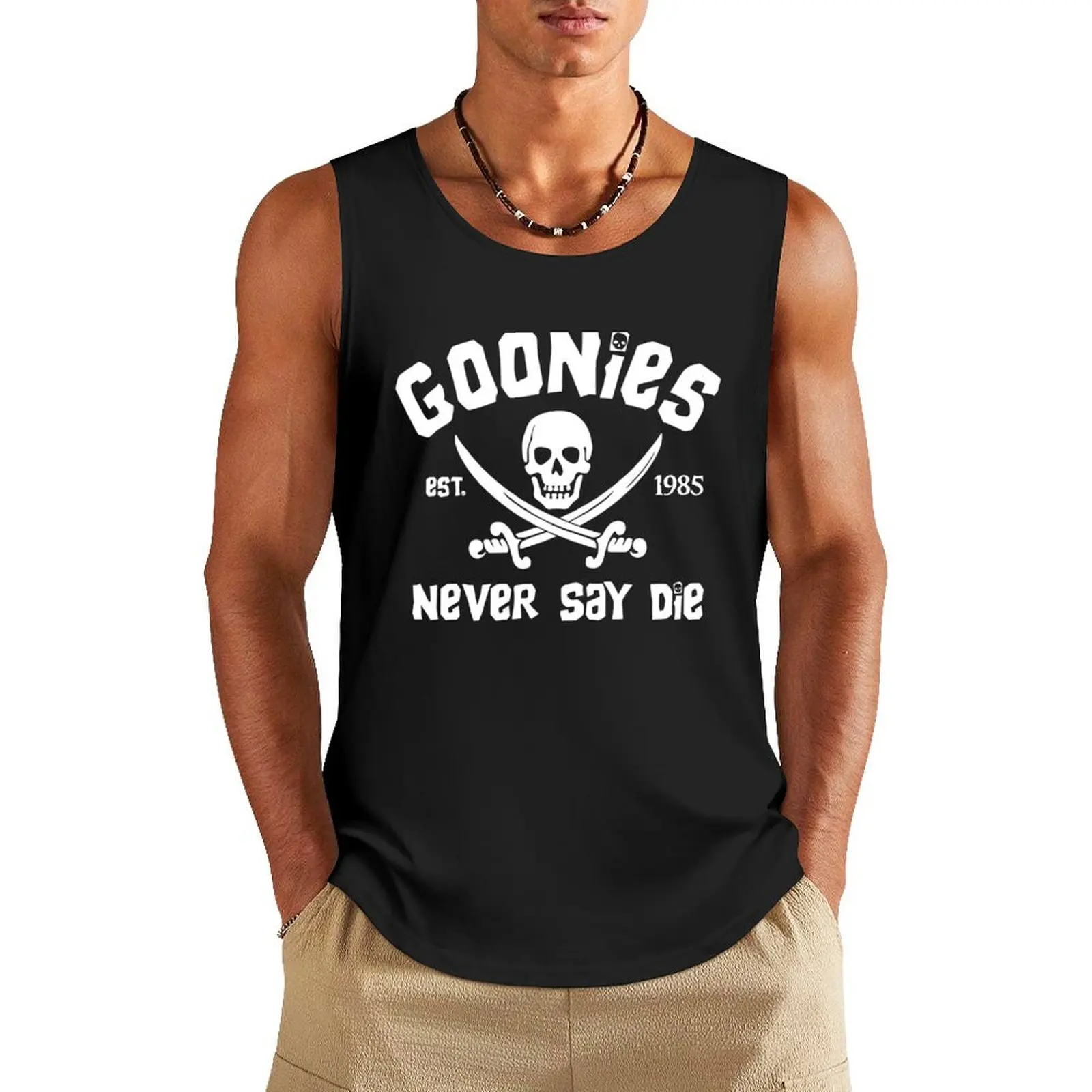 

The Goonies Tank Top summer Men's tops gym accessories men Men's clothes gym training accessories