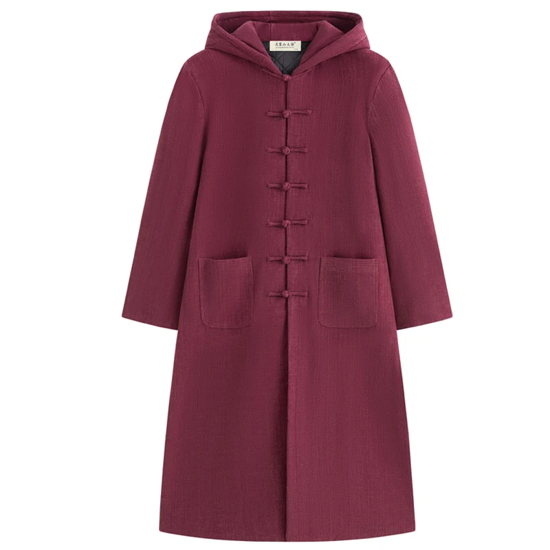 Tai Chi-Robe im Wudang-Stil, langärmelig, Leinenmischung, Kampfsportuniform, traditionelle chinesische Kung-Fu-Kleidung für Männer und Frauen