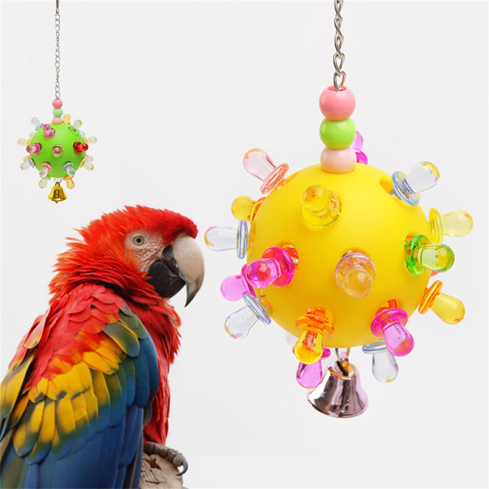 Birds Cage Interior Decoration Colorful Hanging Bird Biting Toy Parrot Grinding Their Mouths to Relieve Boredom Training Toys