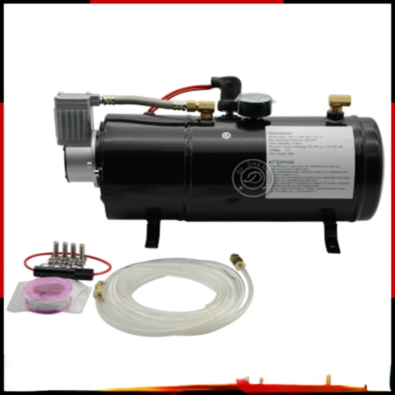 Disheng four-pipe gas horn modified car air pump 12V 150psi 3L/6L gas tank air compressor air compressor