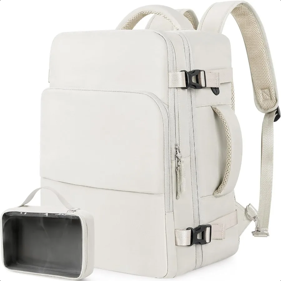 

Travel Backpack Carryon Backpack for Women Men Beige