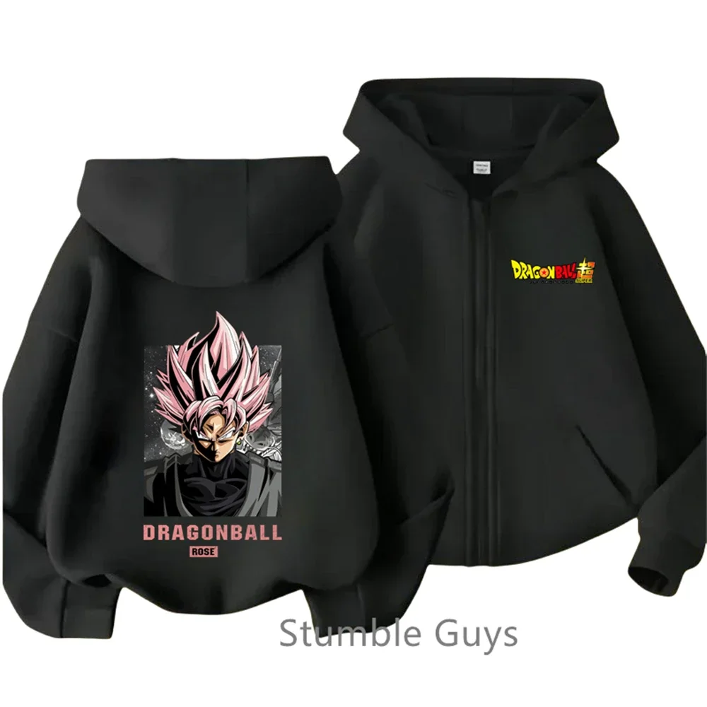 

Новая детская толстовка с капюшоном Dragon Ball, детская одежда, детский весенне-осенний свитшот, длинная толстовка с капюшоном на молнии с героями мультфильмов