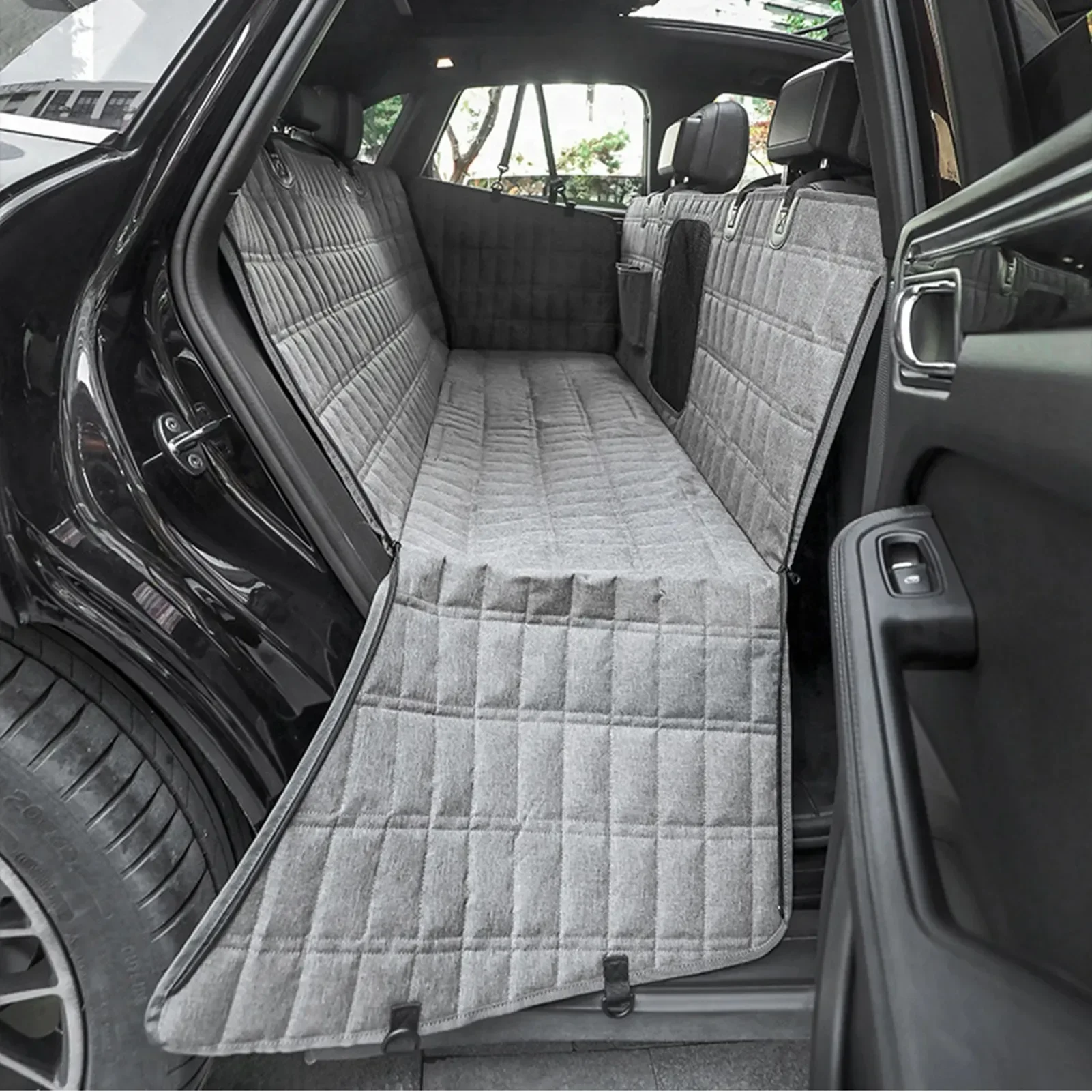 Dog Car Back Seat Cover,Waterproof Oxford Cloth,Breathable Mesh Design Pet Car Cover for Dogs Cats.
