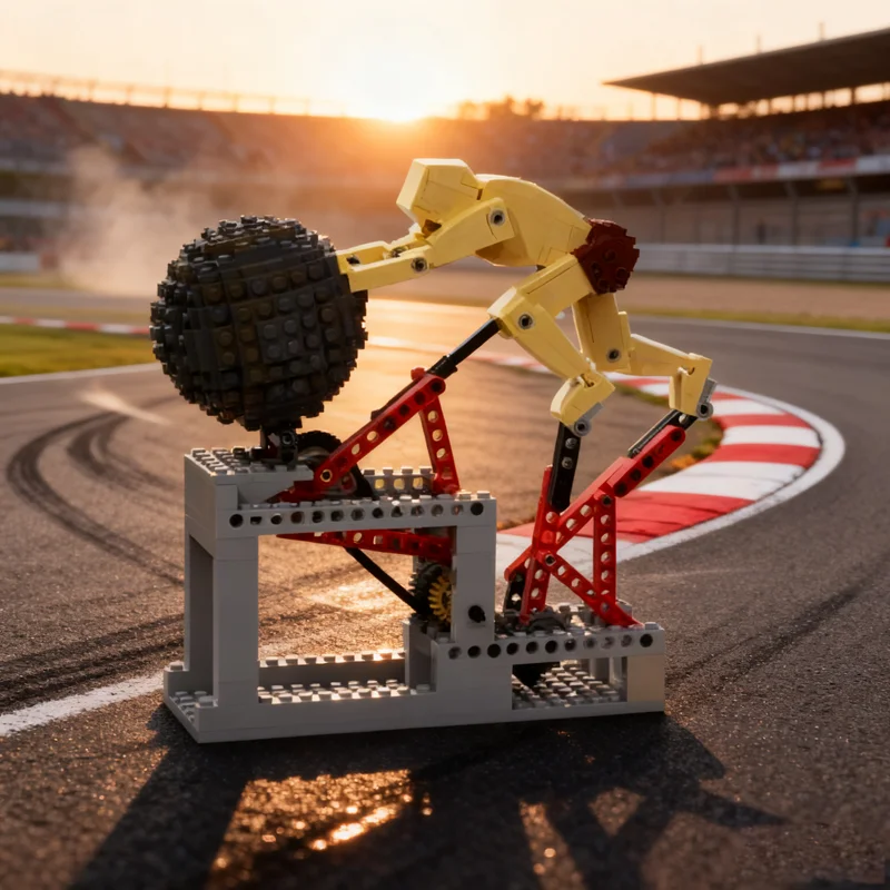 475pcs MOC Sisyphus Kinetic Sculpture Core Technical Expert Vehicle Engineering Model Building Blocks Project Detailed Toy Gift