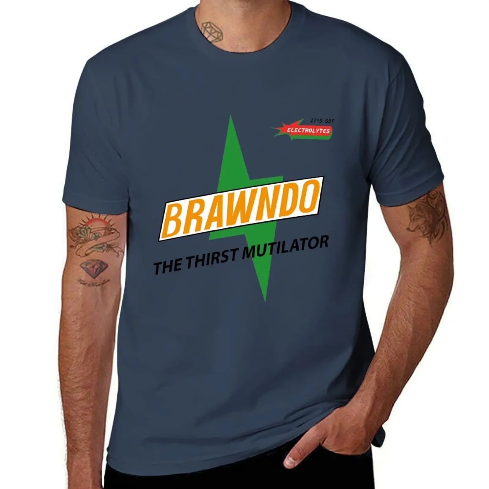 

Brawndo-футболка The Thirst Mutilator, футболки для мужчин, хлопковые забавные футболки для мужчин, винтажная футболка с графикой