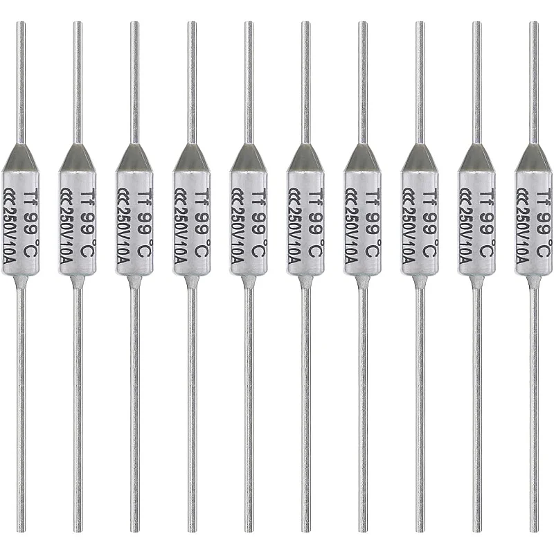 

Pack of 10 Thermal Fuses TF 99 Degrees Celsius 10A 250V AEC99E Temperature Fuse 99°C Thermal Fuses