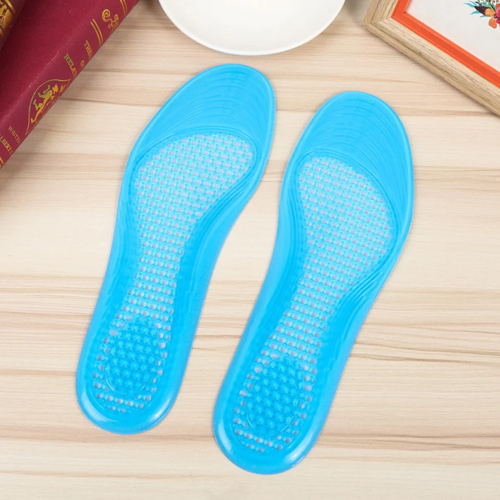 1 زوج سميكة النعال الرياضية هلام وسادة قوس دعم امتصاص الصدمات تنفس العناية بالقدم للعمل الرياضي حذاء كاجوال