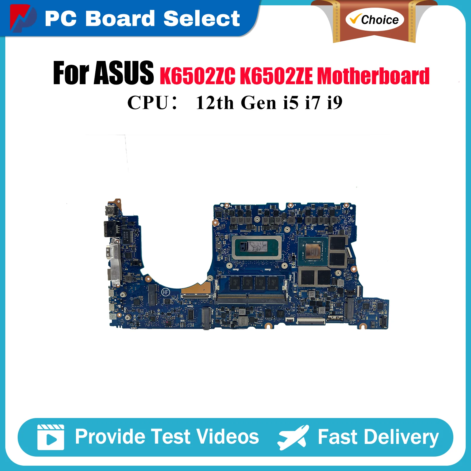 

K6502ZC Материнская плата для ноутбука ASUS TUF Gaming K6502ZC K6502ZE K6502Z Материнская плата с процессором 12-го поколения i5 i7 i9 100% тест, быстрая доставка
