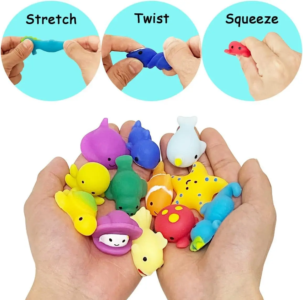 Colorful Squishy Marine Animal Squishy Toys For Kids Antistress Ball Dolphins Whales Squeeze Party Favors Stress Relief Toys